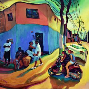 Painting, Mexico 2, Google Earth Landscapes Series, 2019-2021 (Mexican Triptych, left panel), Alexander Lufer