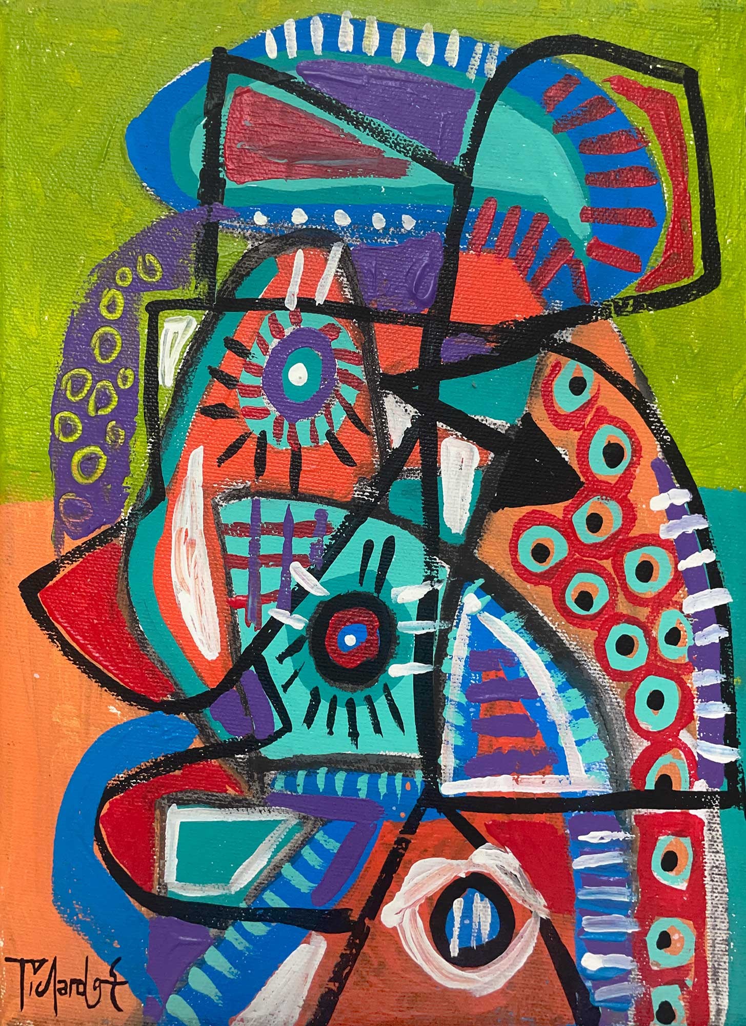 Enrique Pichardo, Retrato en fondo en 3 colores Enrique Pichardo, Retrato en fondo en 3 colores