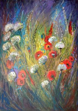 Pintura, Flowered Meadow, Ružena Velesová
