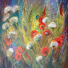 Painting, Flowered Meadow, Ružena Velesová