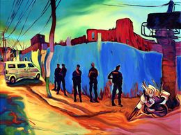 Pintura, Mexico 3, Google Earth Landscapes series, 2019-2021. (Mexican triptych, central panel), Alexander Lufer