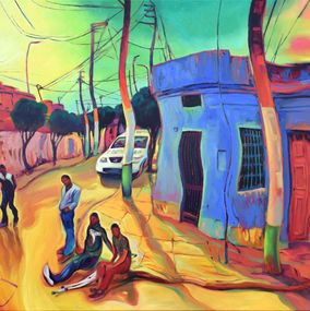 Painting, Mexico 4, Google Earth Landscapes Series, 2019-2021. (Mexican Triptych, right panel), Alexander Lufer