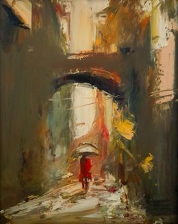 Painting, A walk in the rain, Mateos Sargsyan