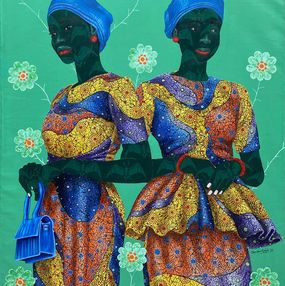 Gemälde, Sisters in Yellow 3, Oluwafemi Afolabi