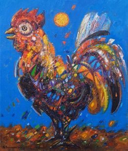 Painting, Radiant Rooster, Aram Sevoyan