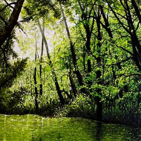 Pintura, Forest and the green lake, Elahe Jalili