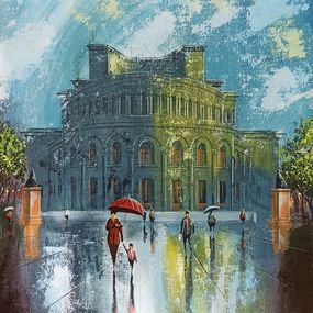Painting, Rainy Day at the Opera, Aram Movsisyan