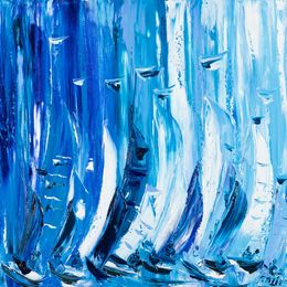 Painting, Les regates bleues, Sophie Petetin
