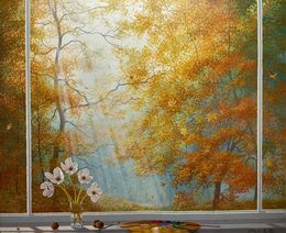 Gemälde, White Flowers on Window Sill, Michael Gorban