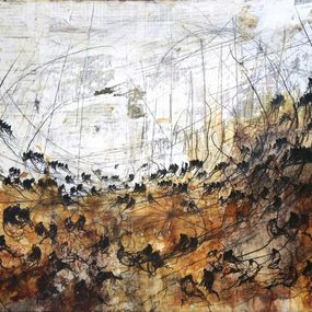 Gemälde, La imagen distorsionada de Dios, de la serie Homo vs Sapiens, Gustavo Díaz Sosa