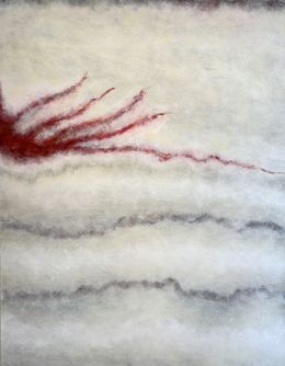 Gemälde, Blanc infiltré de rouge, Olivier Hache