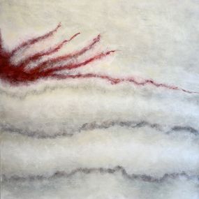 Gemälde, Blanc infiltré de rouge, Olivier Hache