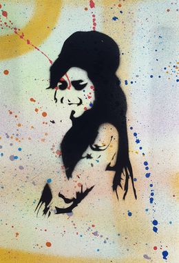 Pintura, Amy Winehouse pochoir, Spaco