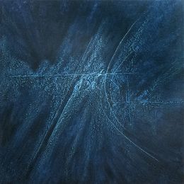 Painting, Empreinte Bleu de nuit, Natacha Gillot