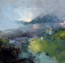 Painting, Au pied des montagnes, Marianne Quinzin