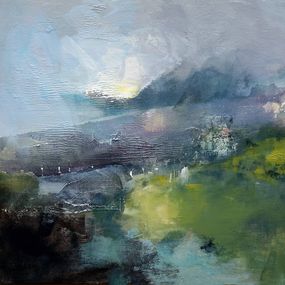 Gemälde, Au pied des montagnes, Marianne Quinzin