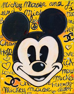Peinture, Mickey mousse vintage, Lussy