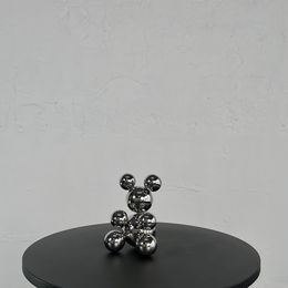 Sculpture, Tiny Stainless Steel Bear Charlotte, Irena Tone