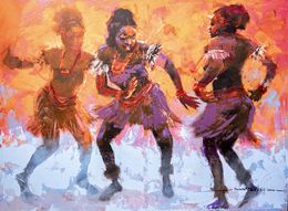 Gemälde, Atilogu Dancers, Innocent Chikezie
