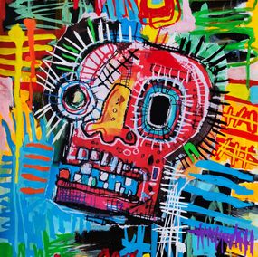 Gemälde, Happy skull (a tribute to Basquiat), Dr. Love