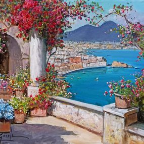 Painting, Window on Posillipo - Naples painting Italy, Gianni Di Guida