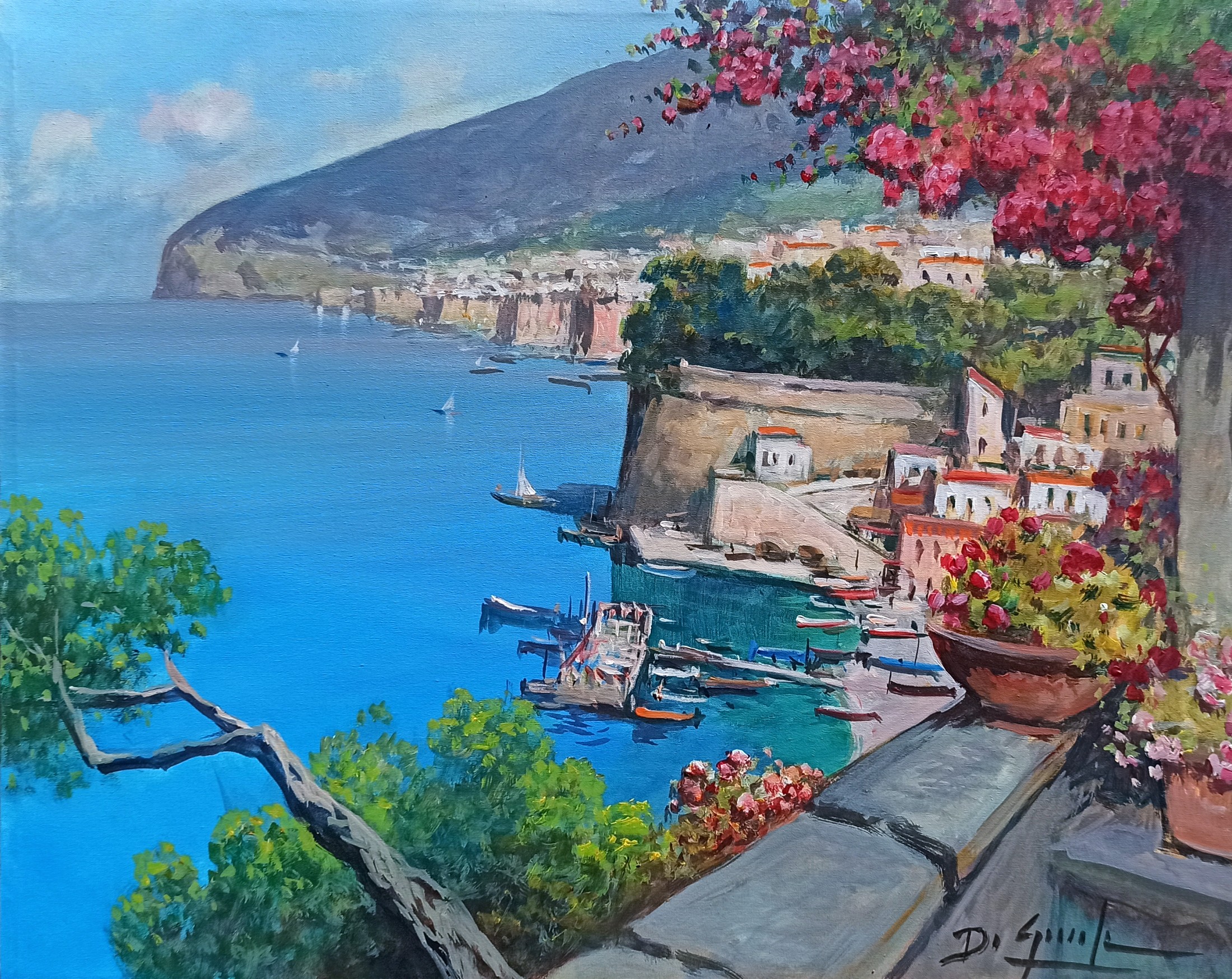 Gianni Di Guida, View of the gulf - Sorrento painting Italy Gianni Di Guida, View of the gulf - Sorrento painting Italy