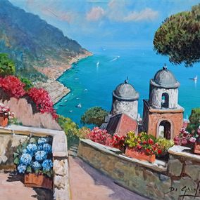 Gemälde, Descent to Ravello  - Amalfitan Coast painting Italy, Gianni Di Guida