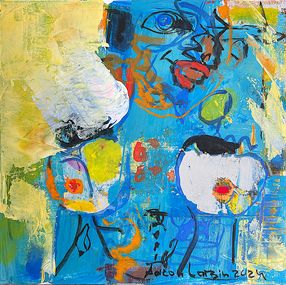 Painting, Blue Portrait, Aaron Labin (Grigoryan)