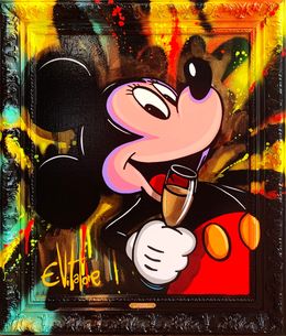 Painting, Mickey loves champagne, Eddy Vitalone