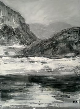 Painting, Le rocher glacé, Agnès Olmer Zlatine