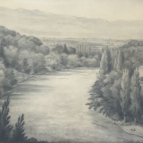 Fine Art Drawings, L'Arve de Vessy, Suisse, Frédéric Schmied