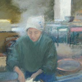 Painting, La préparation des udons, Dominique Andrier