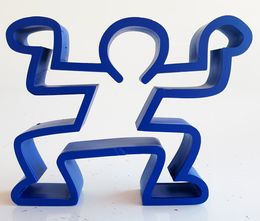 Skulpturen, Mini boy Haring bleu, SpyDDy