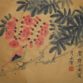 Painting, Chinese Trumpet Creeper, Zhize Lv