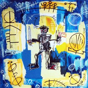 Painting, Black warrior Basquiat, PyB