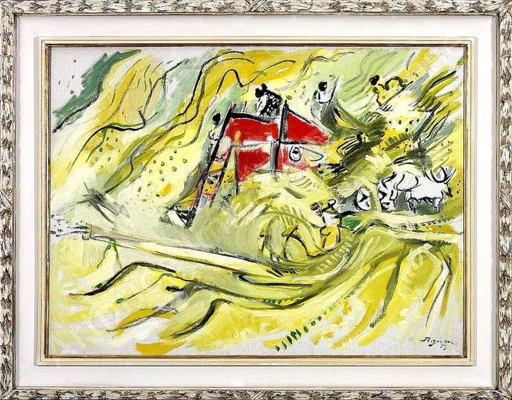 Édouard Pignon, Battage Amblé, Painting on canvas