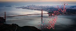Fotografien, Balloons Over San Francisco (Lightbox), David Drebin