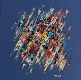 Gemälde, Vibrant Abstract Burst, Hayk Miqayelyan