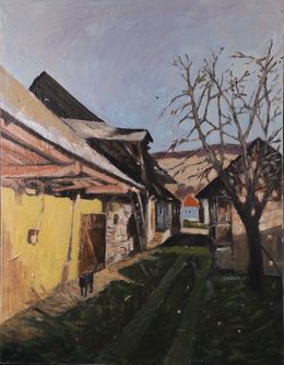 Painting, Farmyard, Milan Laciak