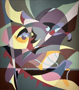 Gemälde, Purple Emotive Canvas, Liana Ohanyan