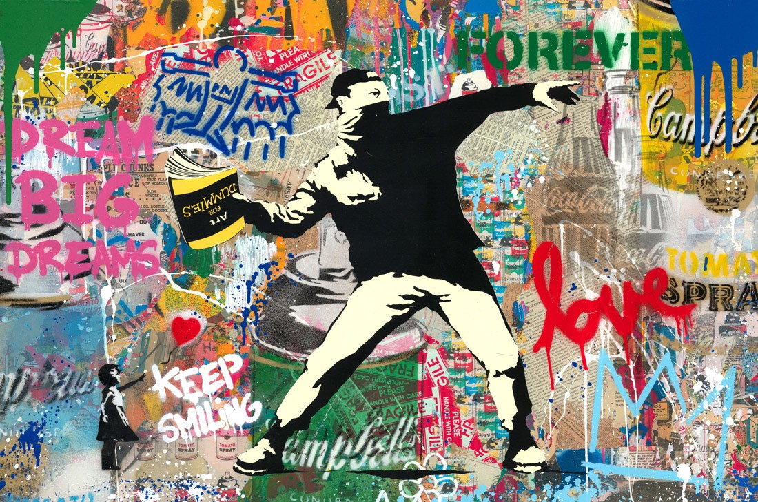 Mr Brainwash, Banksy Thrower Mr Brainwash, Banksy Thrower