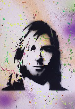 Painting, Kurt cobain pochoir, Spaco