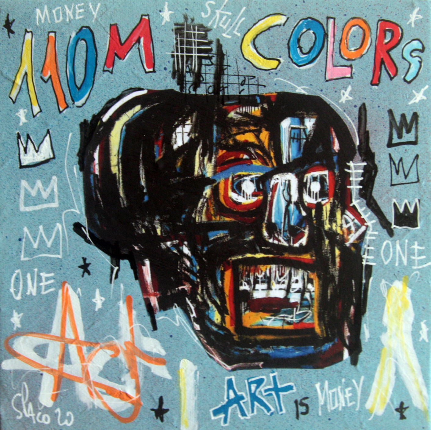 Spaco, 110M colors skull basquiat Spaco, 110M colors skull basquiat
