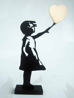 Escultura, Girl gold Banksy, PyB