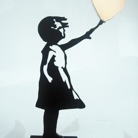Escultura, Girl gold Banksy, PyB