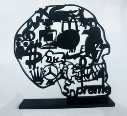 Sculpture, Crane skull logos, PyB