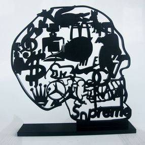 Sculpture, Crane skull logos, PyB