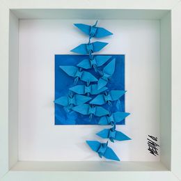 Peinture, Les oiseaux bleus... (Origami 2024), Olivier Messas