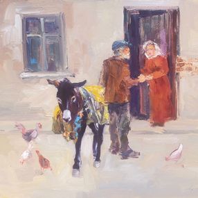 Painting, Countryside Encounter, Hrach Baghdasaryan