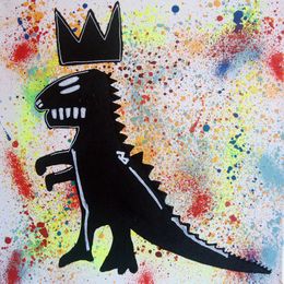 Gemälde, Dino black Basquiat, PyB